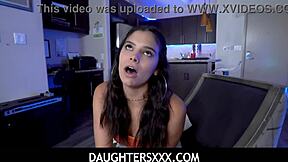 violet starr gets slammed by her stepdad real hard.