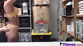 Officer spanks and bangs horny latina teen on the desk