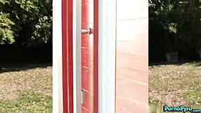 Petite ebony Anne Amari nails delivery guy and pool stud. What a wild double bang!