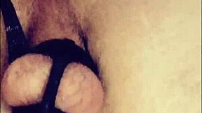 hey watch this teenage sissy stretching his hole with homemade toy in chastity