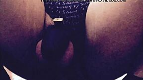 hey watch this teenage sissy stretching his hole with homemade toy in chastity