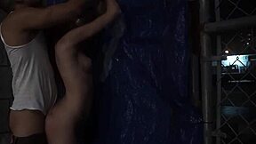 Anya Olsen's only option: rough outdoor public sex with another girl