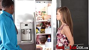 Teen in Interracial 3Way