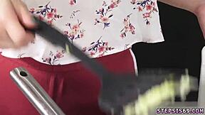 hey, watch this blonde teen's first dildo anal solo in a wild family contest! 😜