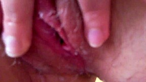 Perfect redhead teen creamy pussy close-up