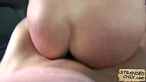 teen babe picked up and driven in backseat adventure