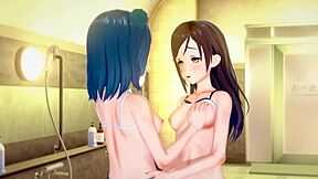 Love Live lesbian Sakurauchi Riko and Tsushima Yoshiko