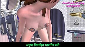 hey, ever seen a cute girl givin' sexy nude poses in an airplane? check this 3d animated cartoon!