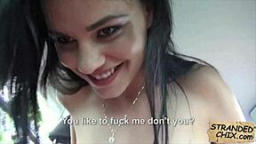 teen babe picked up and driven in backseat adventure