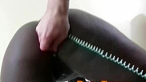 Ebony teen devours cum intensely