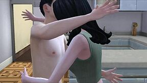 Stepbrothers Fucking Hard Behind Mother-In-Law's Back! Intense Anal Action!