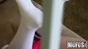 chloe couture caught by pervs on patrol with natural tits