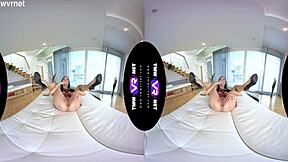 Fully clothed babe Stefany reaches orgasm while masturbating on the sofa