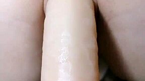 I’m Stretching My Pussy with a Huge Dildo!