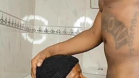 juicy ebony teen gets fucked bent over in bathroom