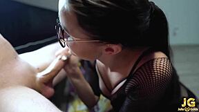 i love sucking my boyfriend's cock after work with deepthroat