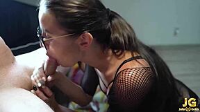 i love sucking my boyfriend's cock after work with deepthroat