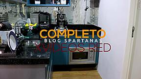 The babysitter every guy wanted is giving blowjobs and taking cumshots on her big ass.