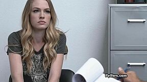 Is bending over the blonde's secret solution to pleasure?