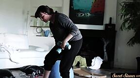 roundass teen gets doggystyled hard by stepbro