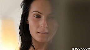 i'm the yoga teen 18+ getting anal on chair after workout, oh yeah spandex tight