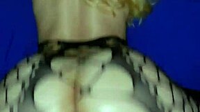 blonde babe with huge ass creams on bbc in sexy lingerie pov scene.