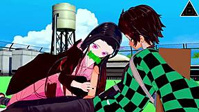 Ever seen Tanjiro and Nezuko in uncensored anime action?