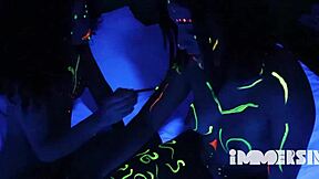 Two lesbians dive deep into hairy pussies with intense sucking.