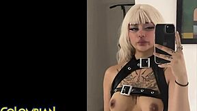 Colombian goth latina on casting couch gets cum facial 😈