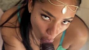 he cant stand the blowjob im givin him, my big tits bouncin, amateur couple on webcam