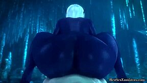 Big tits 3d milf rides huge cock!