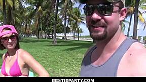 Spring break teens Scarlett Sawyer and friends fuck in hotel room