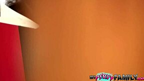 Horny college girl allows her stepbrother to observe her private activities