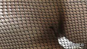 Busty teen in hotel room gets spanked and blowjob while in bondage