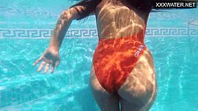 Amelie Bruna Masturbates Underwater In Pool! So Hot!