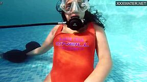 Amelie Bruna Masturbates Underwater In Pool! So Hot!