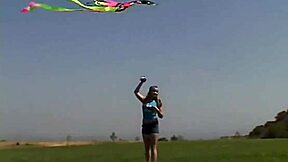 Damn, Teen Rubs Clit Outdoors Sucking Popsicle Hard!