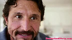 Old vs young: Bikini teen throated in 69