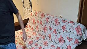 Stepfather Notices Stepdaughter Without Panties During Game