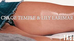I watched Chloe Temple and Lily Larimar cum-swap in bent-over doggystyle threesome.