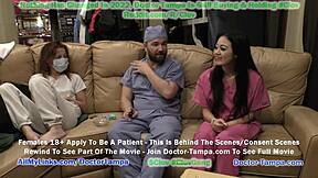 Doctor, examine this shy student's shaved pussy, says nurse Stacy in Tampa hospital