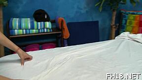 Nuru massage turns into rough fucking with oiled slut masseuse.