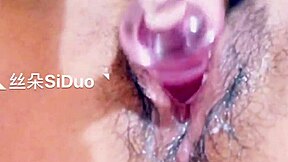 Silk Doll Masturbates with Crystal Rod, Wow!