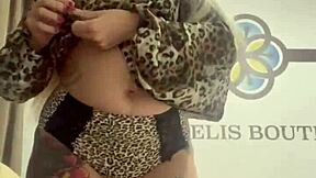 Sexy babe teases in beautiful lingerie with tattoos