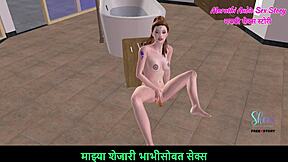 Hey, check out this marathi audio sex story with an animated 3d teen 18+ girl masturbating on the floor using a carrot.