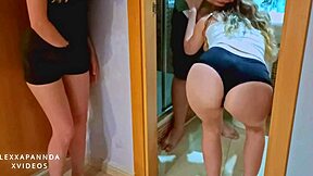 My boyfriend fucks my hot blonde friend in threesome