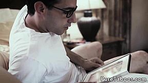 I’m breaking in my geeky stepbro tonight!