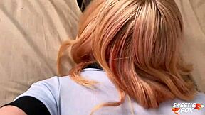 sexy girl in police suit sits on my face for muff diving