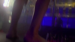 wearing a blinking anal plug at the glory hole. my husband watches me gag on strangers!