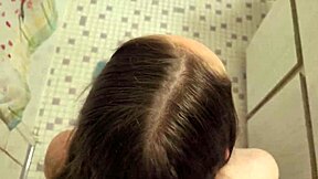 Horny Wife Receives Cumshot In Hair Fetish.